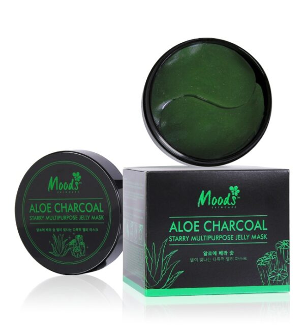 Многофункциональные гидрогелевые патчи с углем и алое Moods Aloe Charcoal Mask