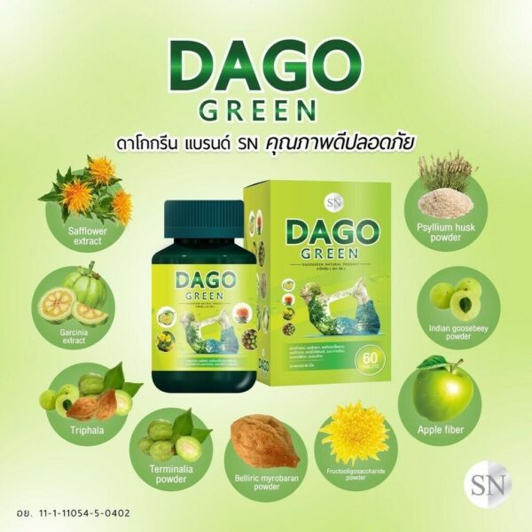 Капсулы для похудения и детокса Dago Green Natural Product — изображение 2