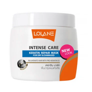 Маска для сухих и поврежденных волос с кератином Lolane Intense Care Keratin Repair Mask For Dry & Damaged